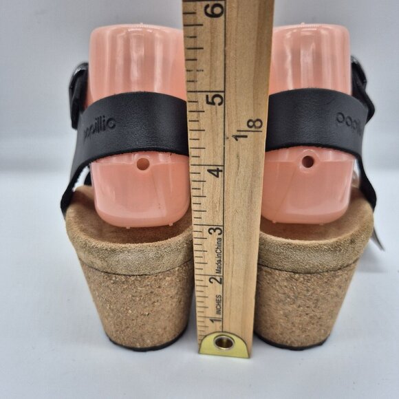 Papillio Birkentsock Women's Size 6 US 37 EU Soley Ring Black Sandals Wedge (94) - Picture 9 of 14